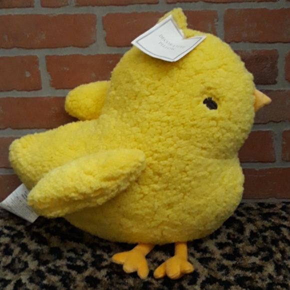 HUGE BIG PEEP BLUE EASTER YELLOW CHICK PILLOW NEW